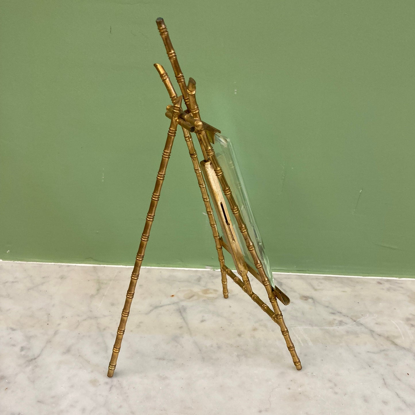 Ancien cadre photo chevalet en bronze