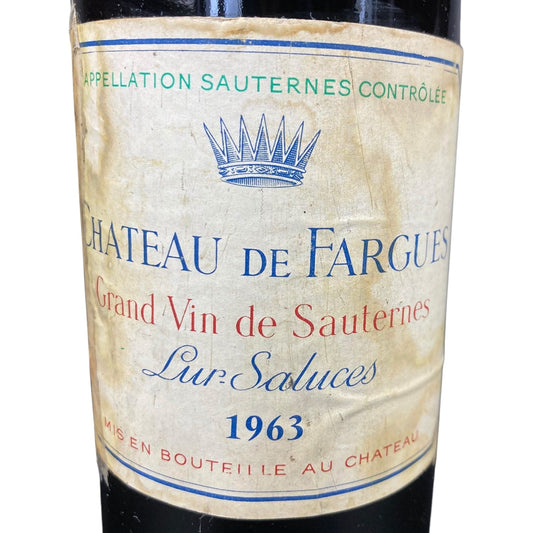 Chateau de Fargues Lur Saluces 1963