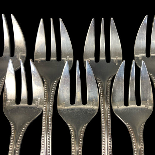 12 fourchettes à huitres christofle perles
