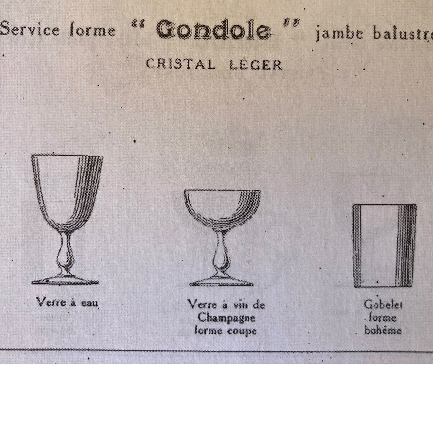 4 Coupes à champagne en cristal de Baccarat vers 1900