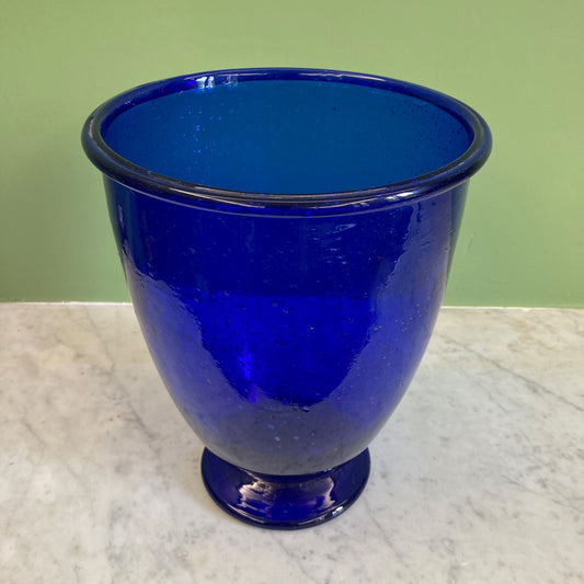 Vase verre bleu cobalt de Murano