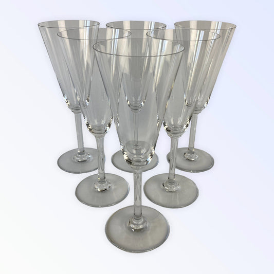 Baccarat 6 flutes à Champagne en cristal modèle Perfection