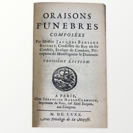 Oraisons funèbres 1680 Bossuet