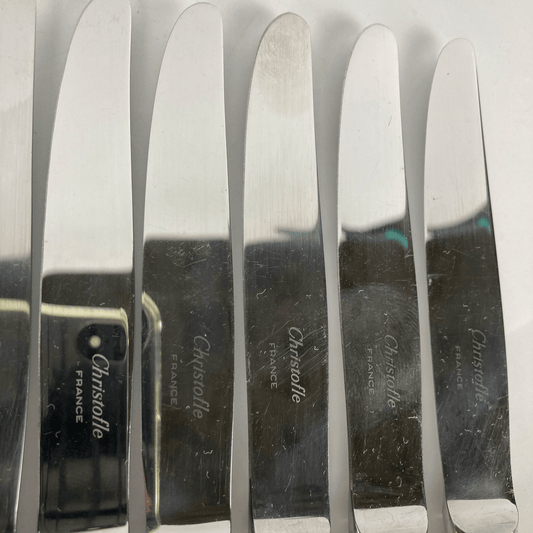 Maison Christofle 8 couteaux à entremets perles