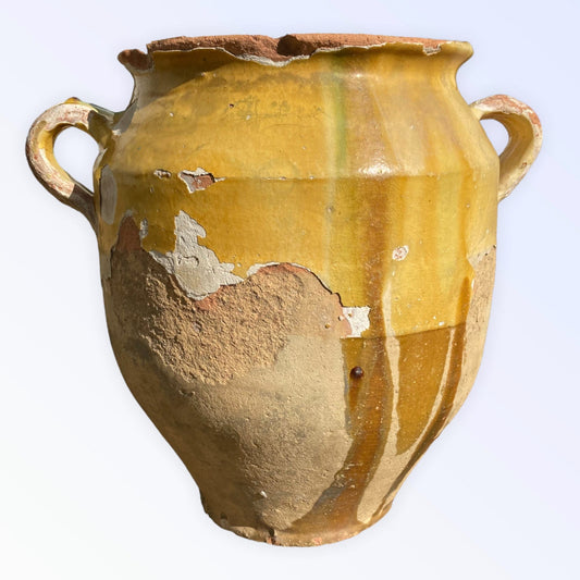 Pot à confit jaune et vert