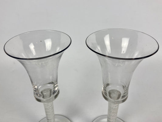 Paire de verres xviii ème slingerglas hollande