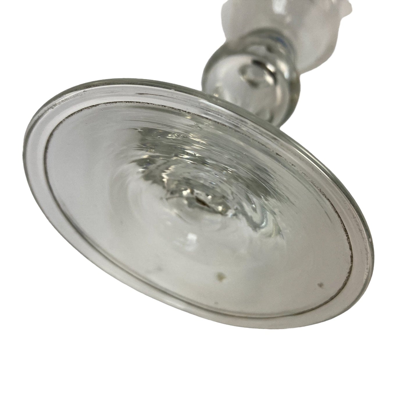 Verre à jambe XVIIIe décor floral doré DLG La Granja