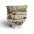 4 Bols porcelaine anciens décor de fleurs