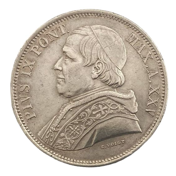 Vatican 5 Lire 1870  Modifier le texte alternatif