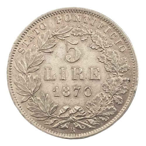Vatican 5 Lire 1870