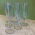 6 flûtes en cristal taillé de Baccarat fin 19ème.