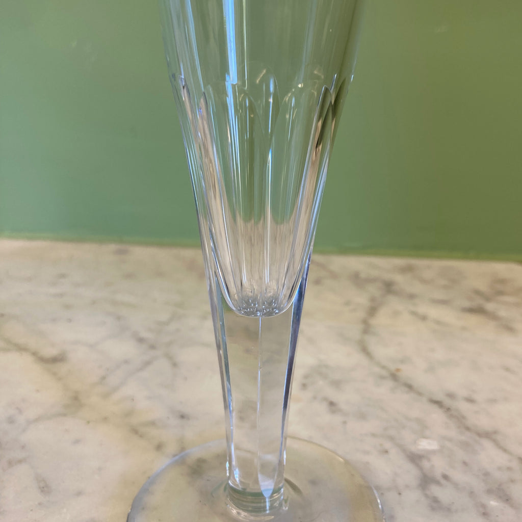 6 flûtes en cristal taillé de Baccarat fin 19ème.