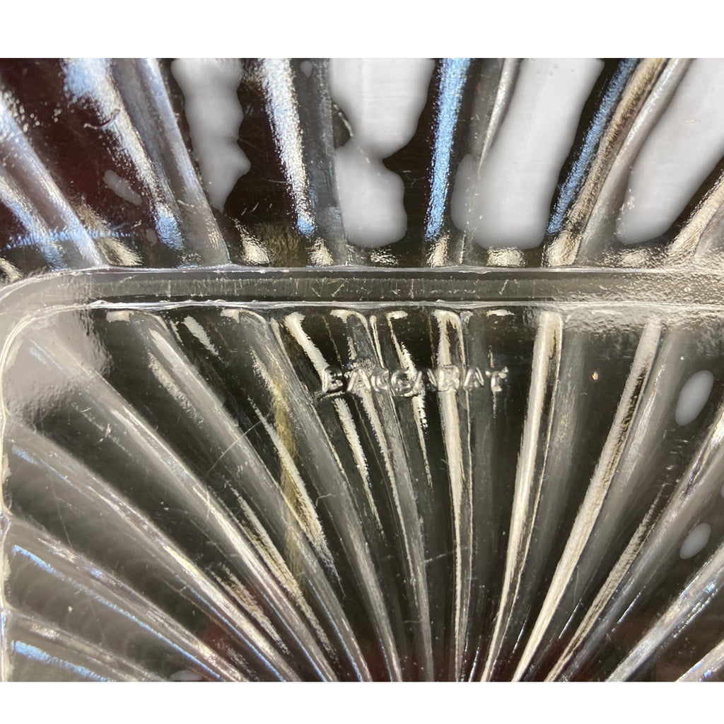 Baccarat boite à sardines en cristal moulé