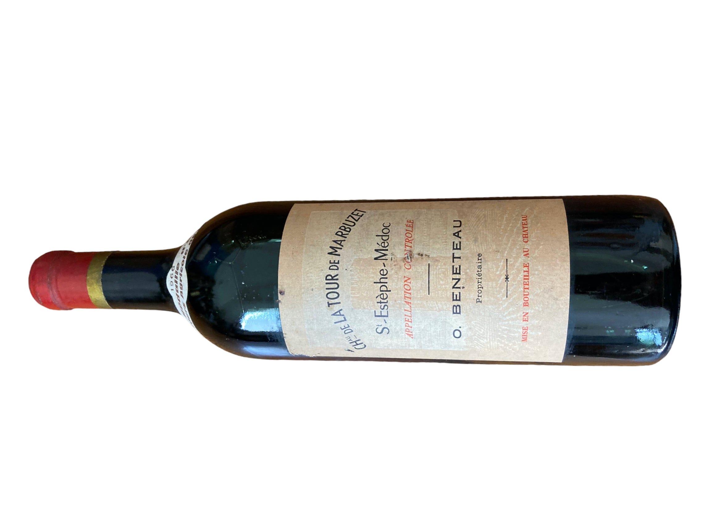 Vin ancien Saint Estèphe Chateau de la tour de marbuzet 1966