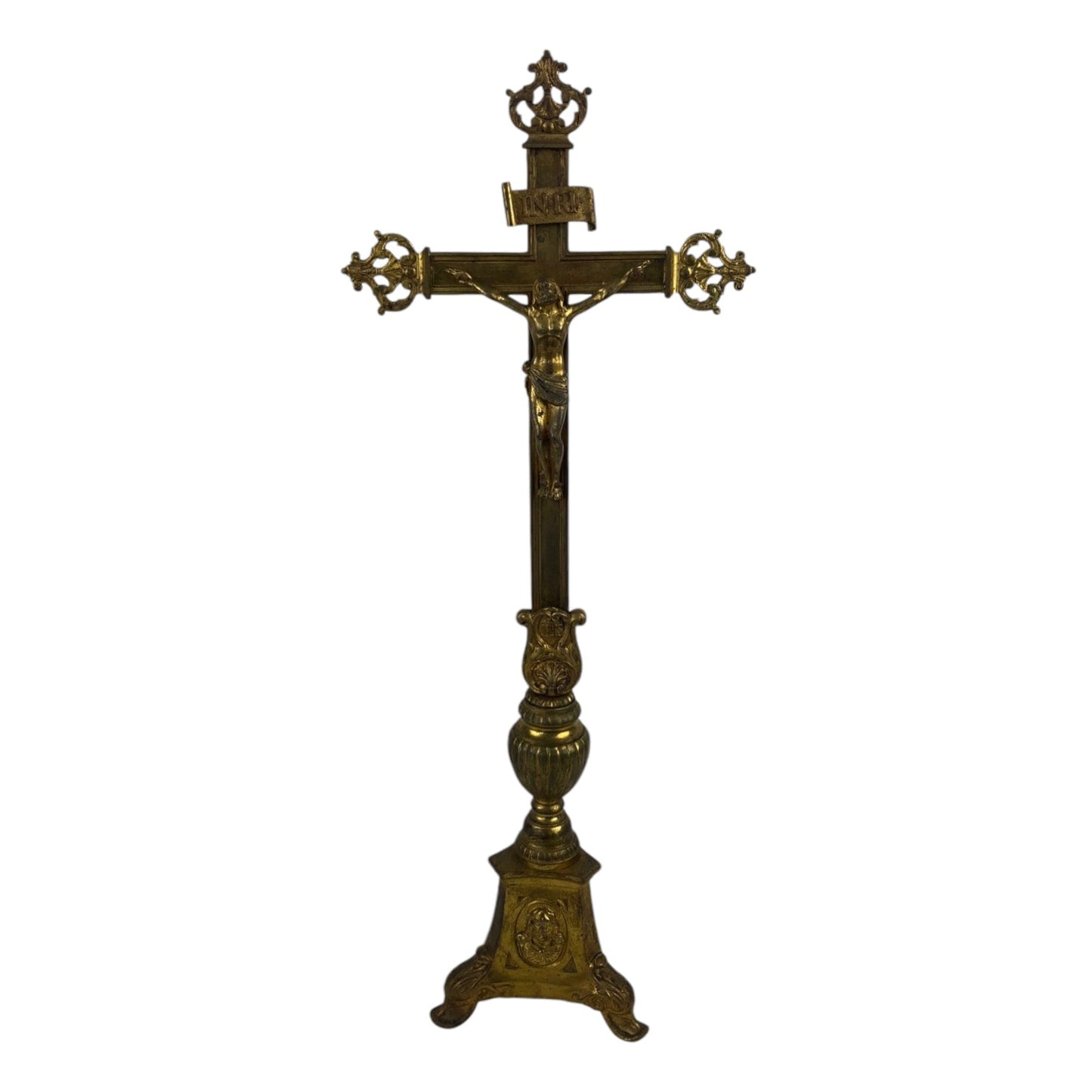 Croix crucifix d' Autel ancien