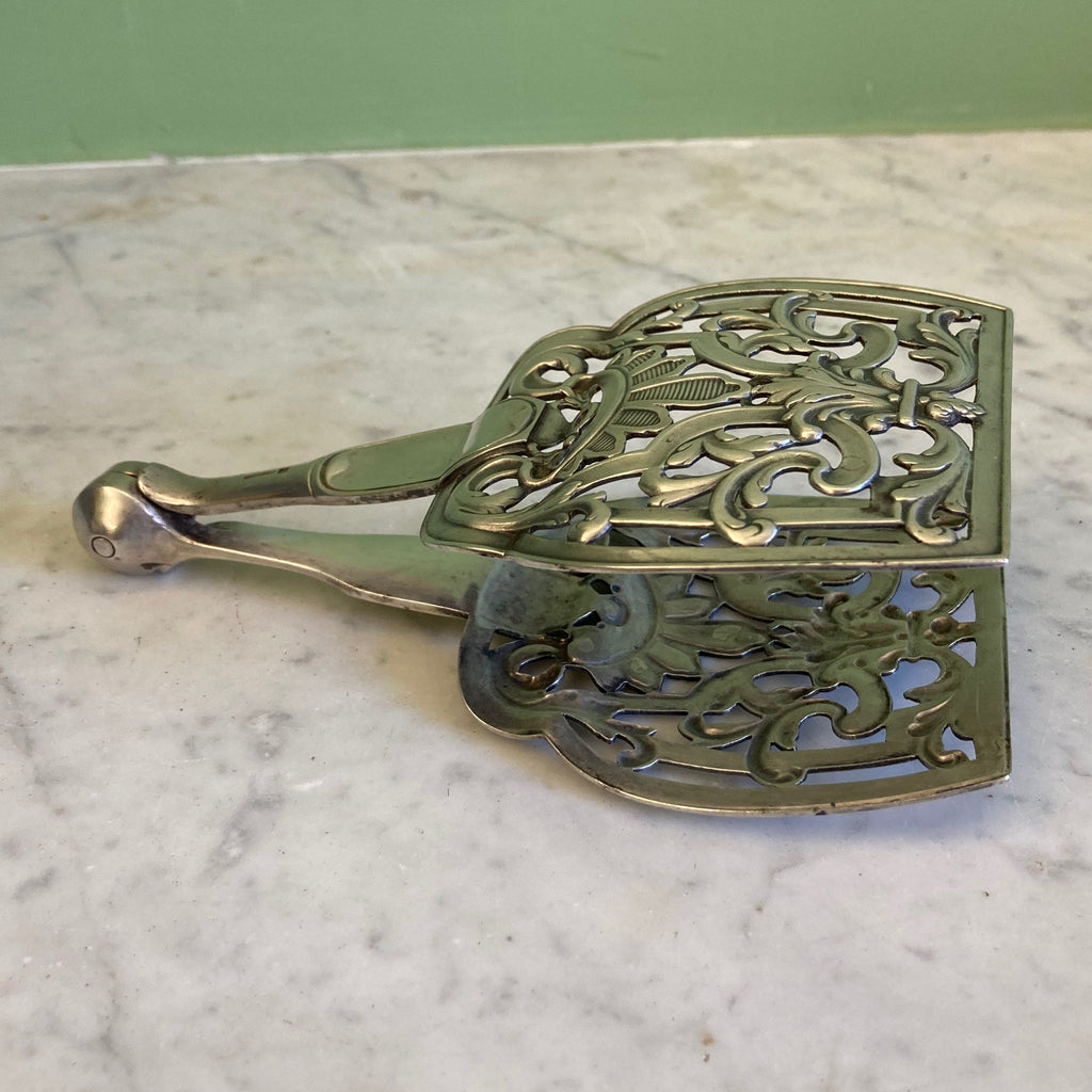 Ancienne pince à asperges en métal argenté de la Maison Christofle