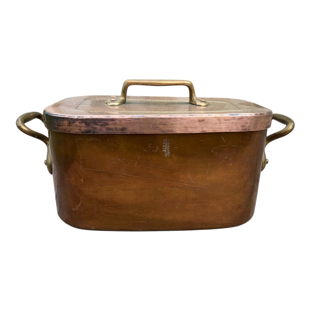 Dehillerin ancienne daubière en cuivre étamé début 20e. cuisine