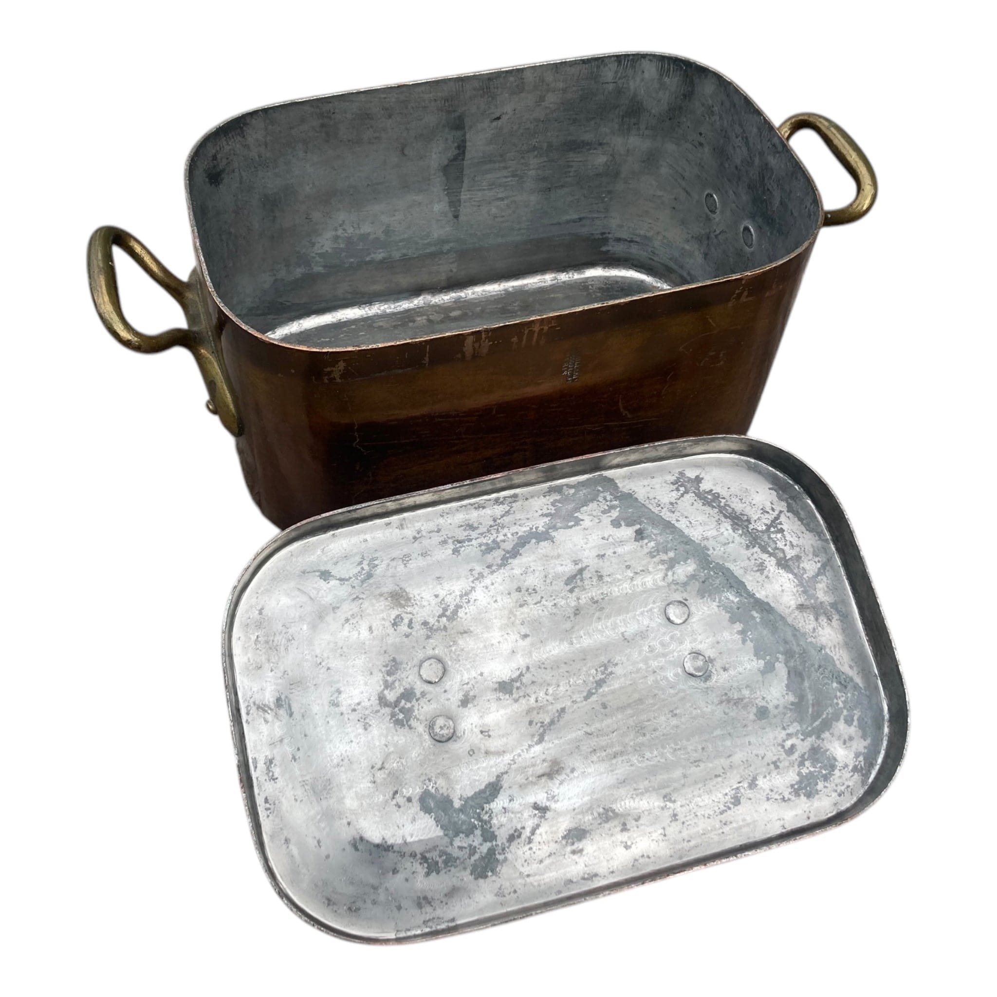 Dehillerin ancienne daubière en cuivre étamé début 20e. cuisine