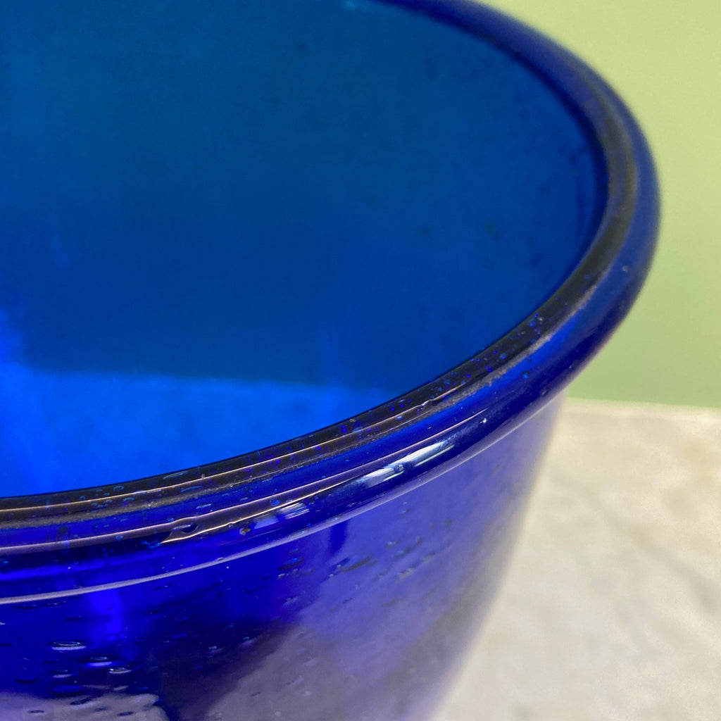 Vase verre bleu cobalt de Murano