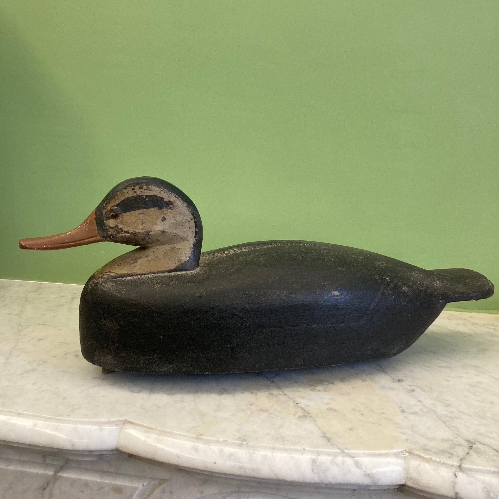 ancien canard appelant en bois peint pour la chasse