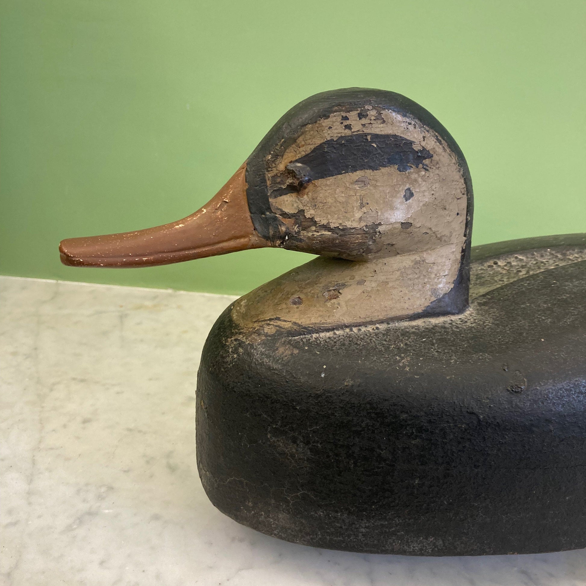 ancien canard appelant en bois peint pour la chasse