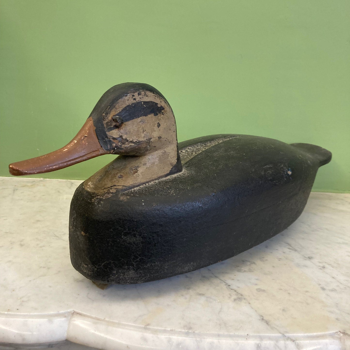 ancien canard appelant en bois peint pour la chasse