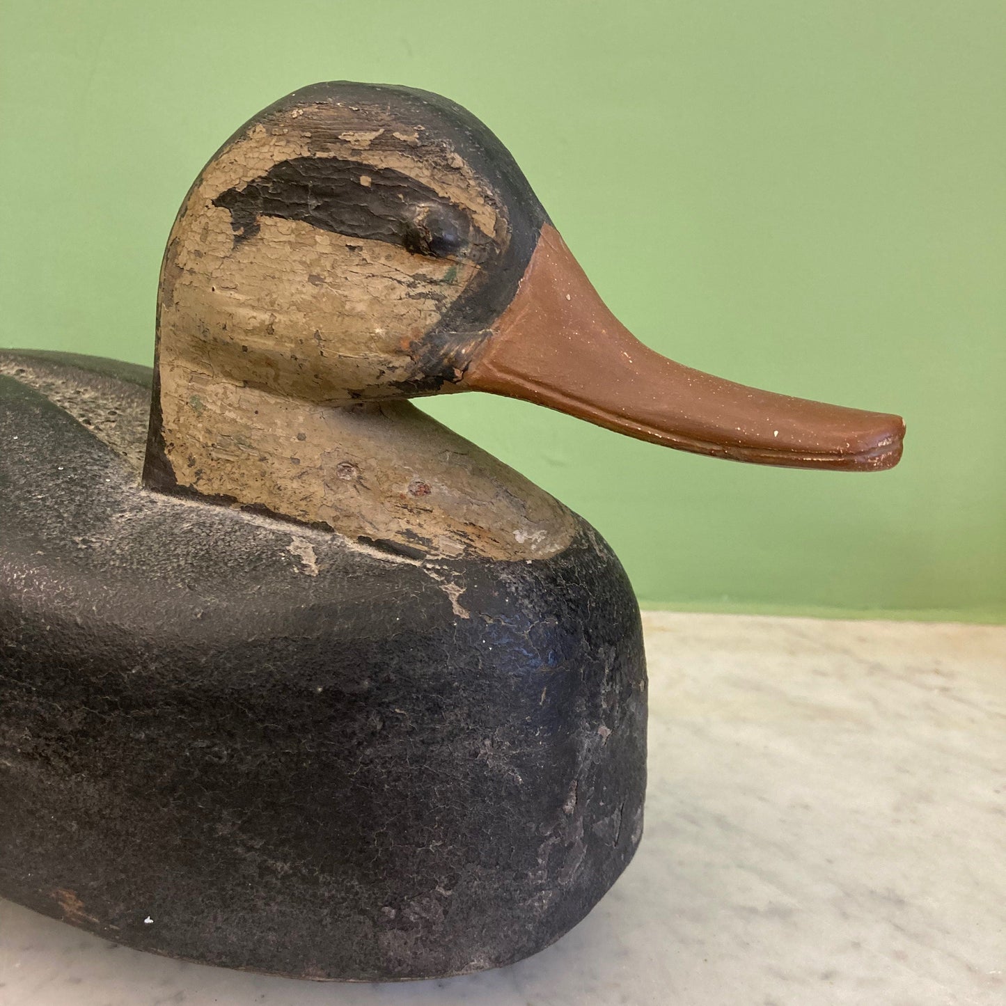 ancien canard appelant en bois peint pour la chasse