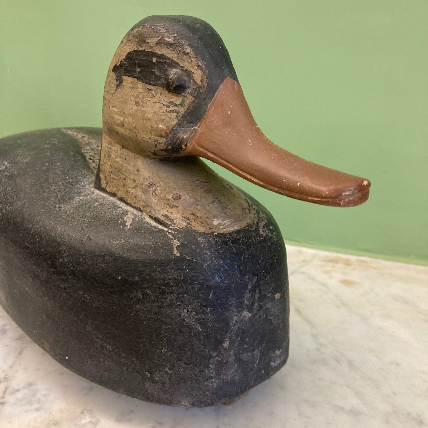 ancien canard appelant en bois peint pour la chasse