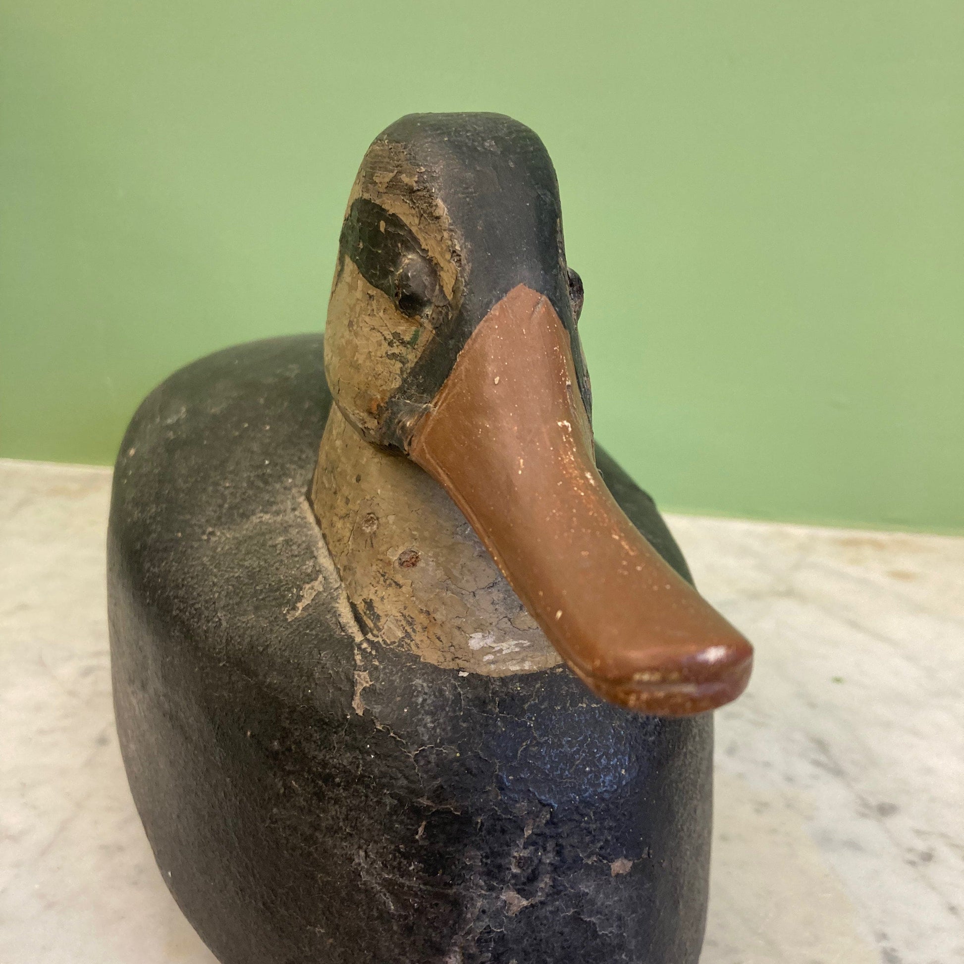 ancien canard appelant en bois peint pour la chasse