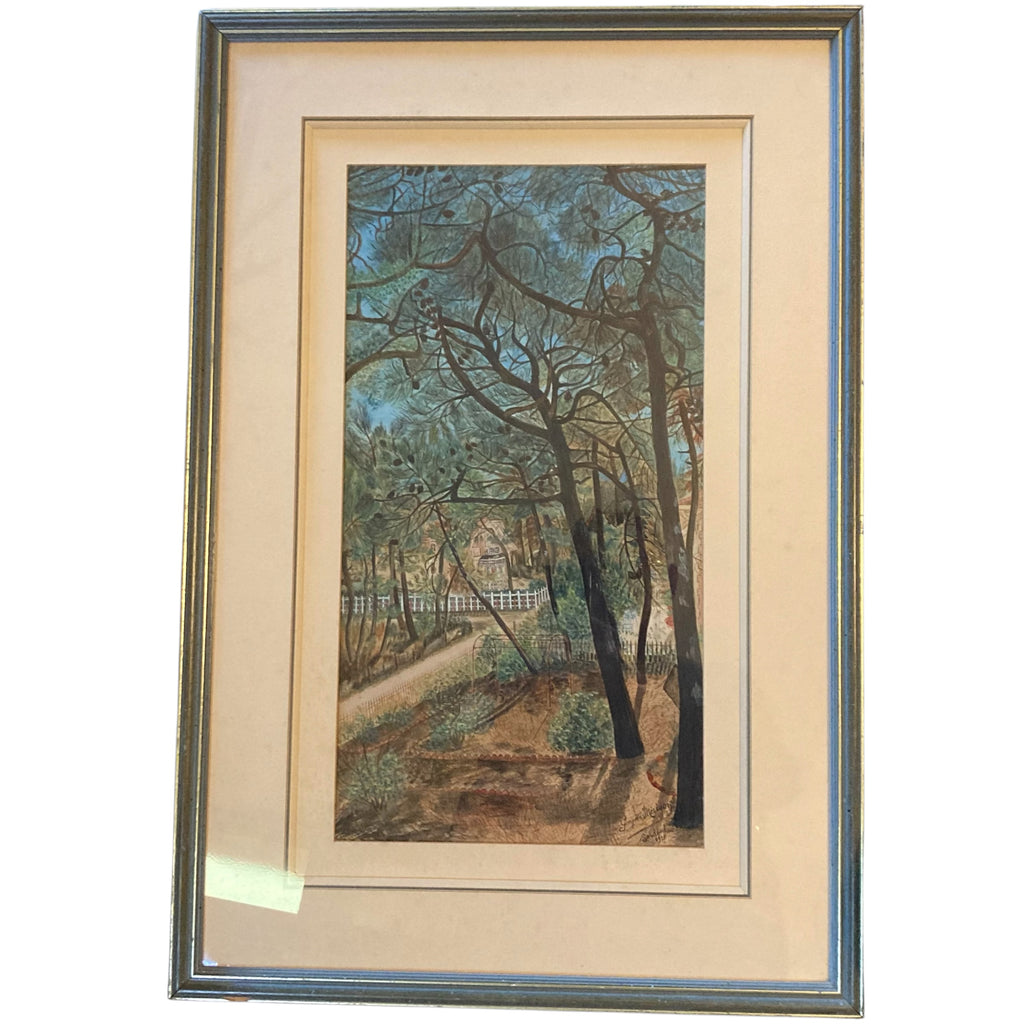 Ancienne aquarelle Soulac-sur-Mer