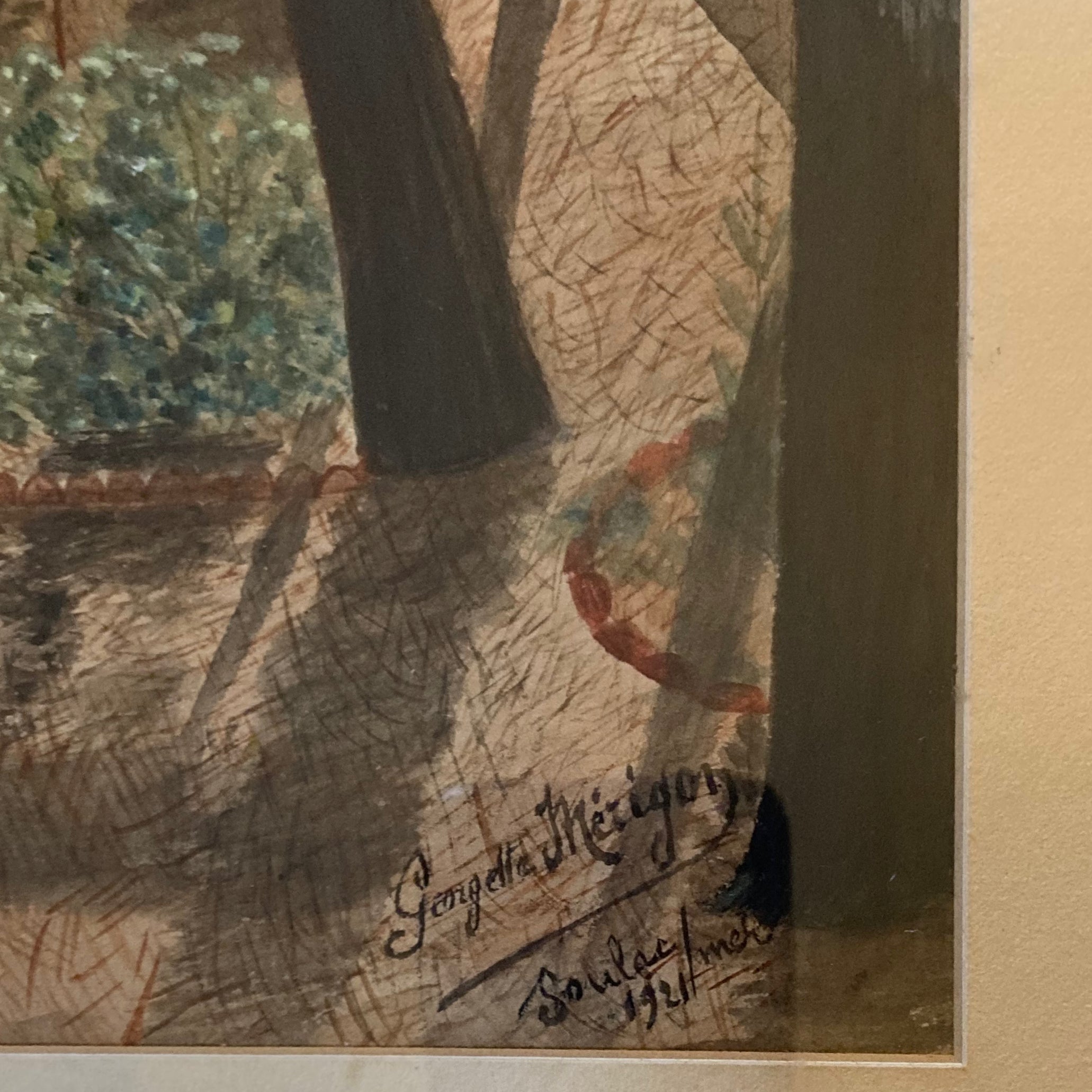 Ancienne aquarelle Soulac-sur-Mer