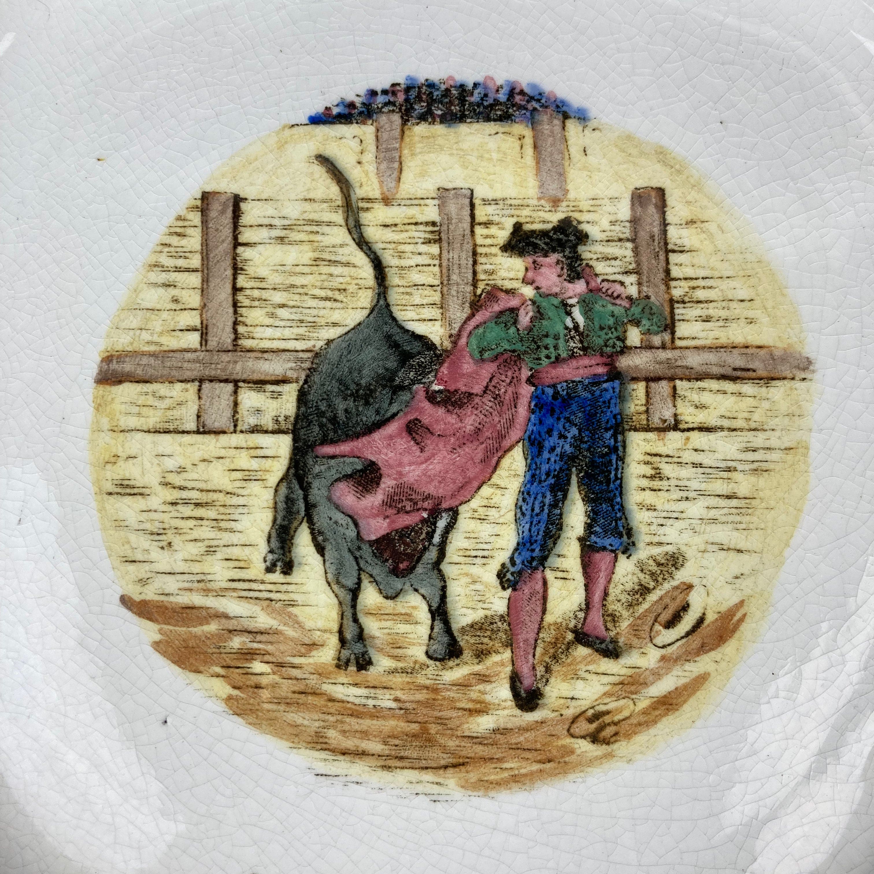 Séville assiettes décor tauromachie