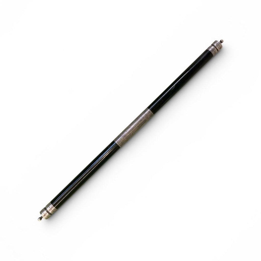 Baguette de chef de la fanfare de Castets au 19ème en ébène et argent.