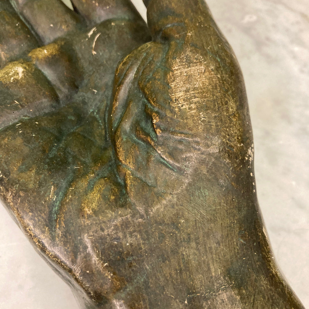 Moulage en plâtre de la main d' Honoré de Balzac vers 1900.