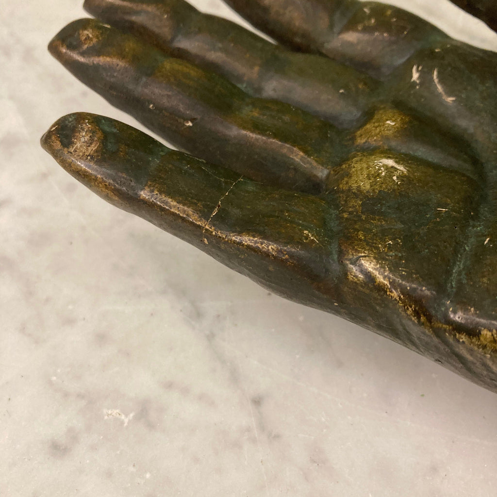 Moulage en plâtre de la main d' Honoré de Balzac vers 1900.