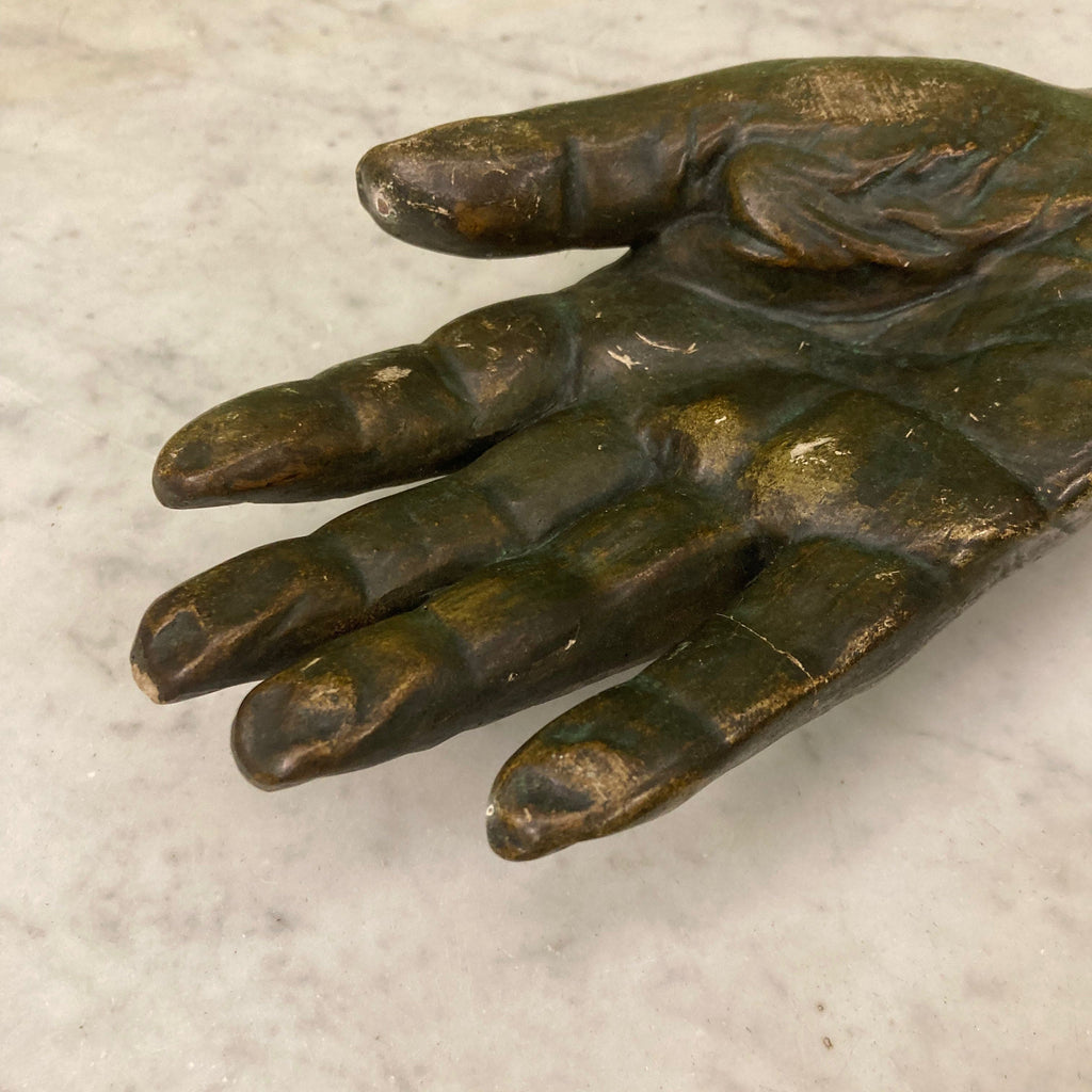 Moulage en plâtre de la main d' Honoré de Balzac vers 1900.