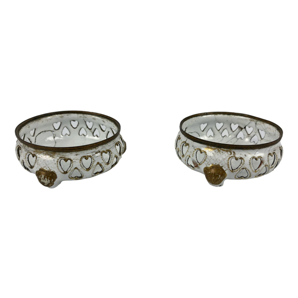 Battersea paire salerons cuivre émaillé