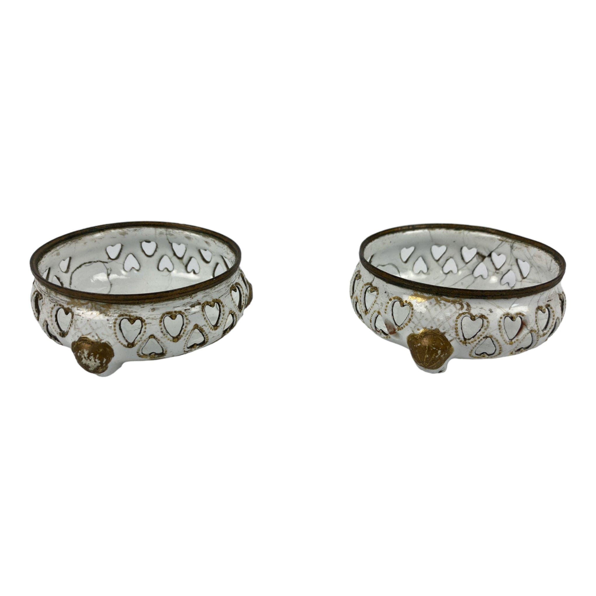 Battersea paire salerons cuivre émaillé