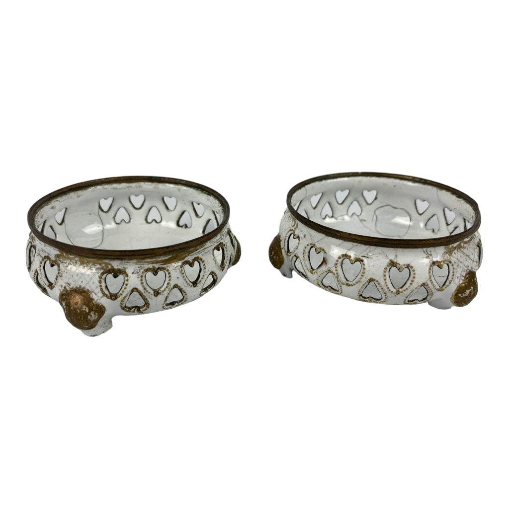 Battersea paire salerons cuivre émaillé