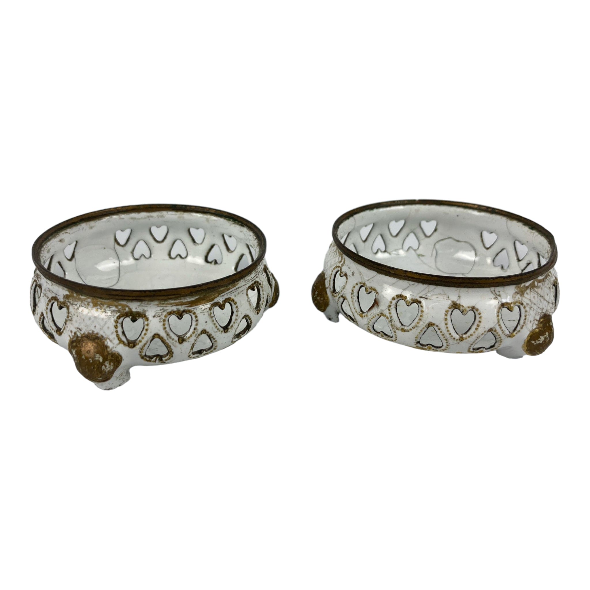 Battersea paire salerons cuivre émaillé