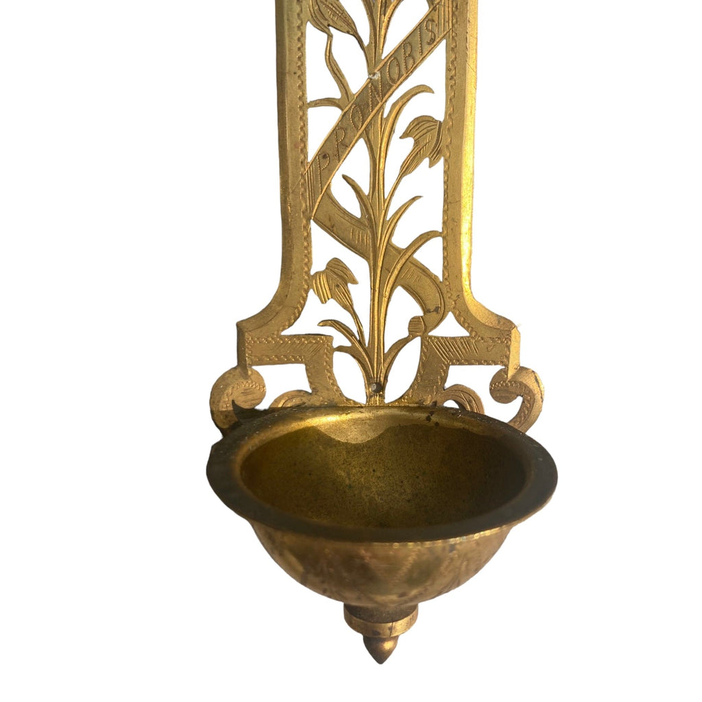 ancien bénitier Christ en médaillon