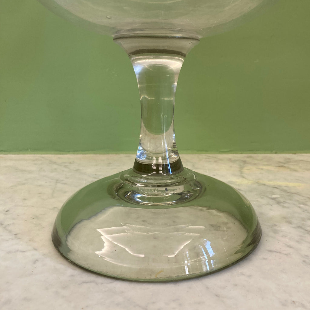 Bocal à sangsues en verre soufflé.