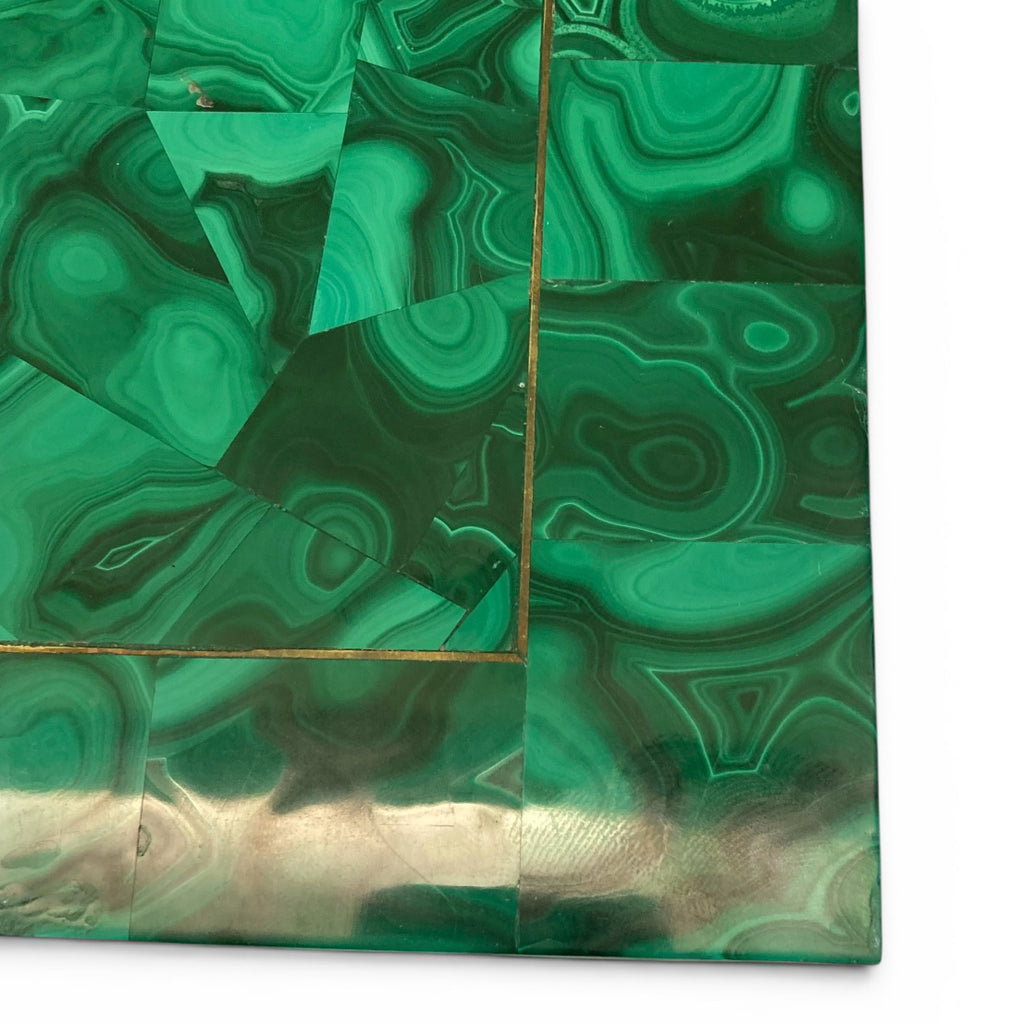 Boite à bijoux Russe en malachite fin 19ème en forme de livre.