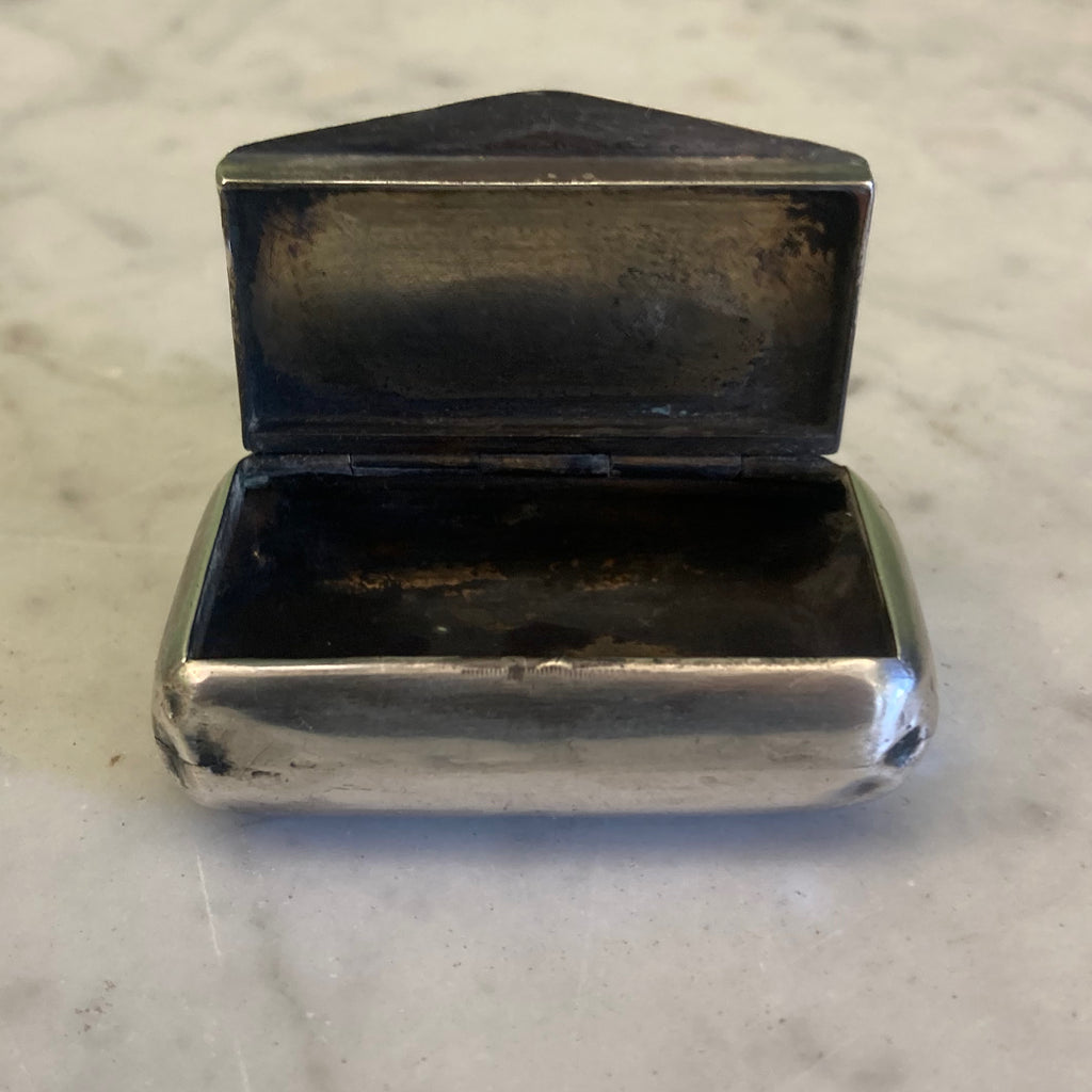 ancienne petite tabatière en argent massif