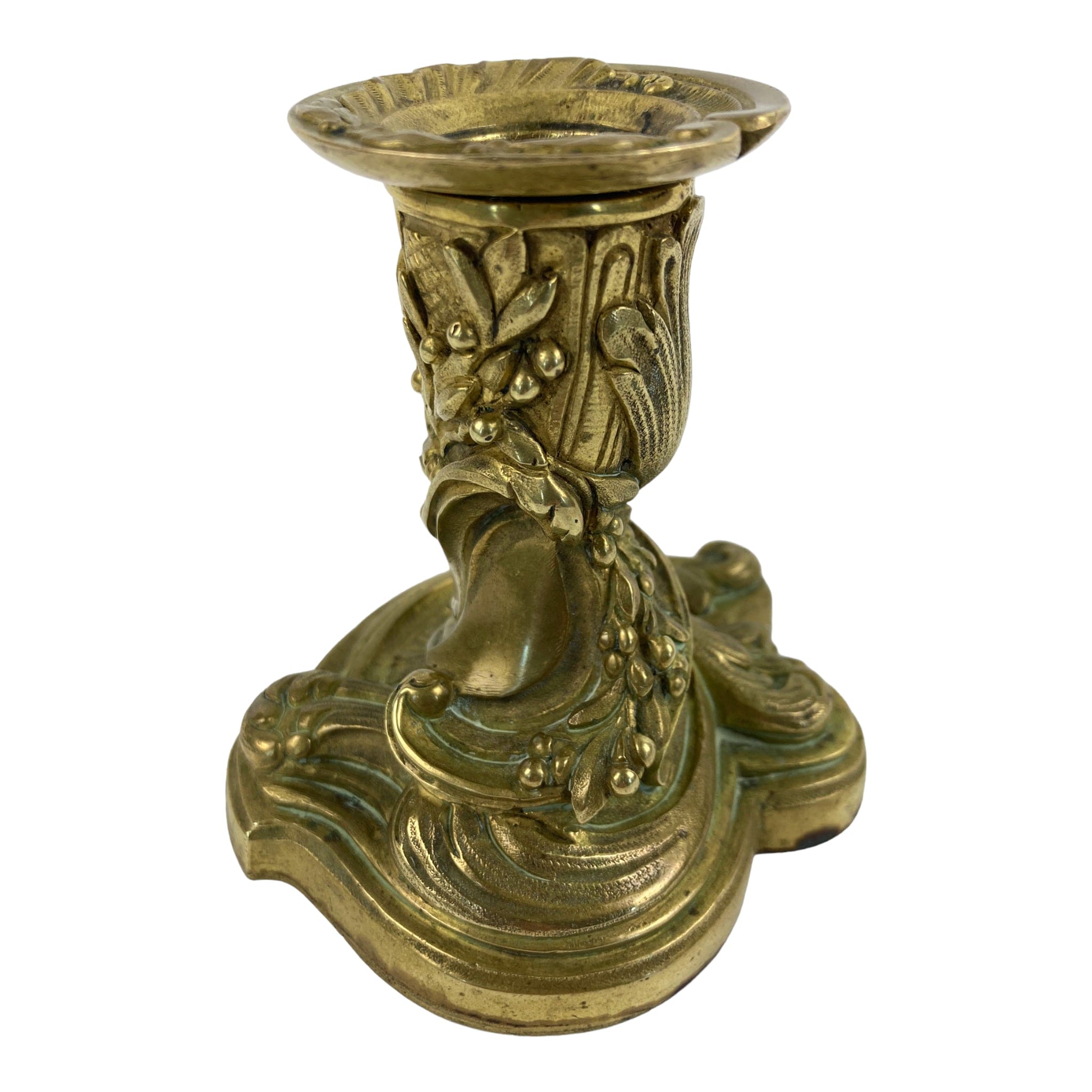 Bougeoir en bronze doré du XIXe siècle