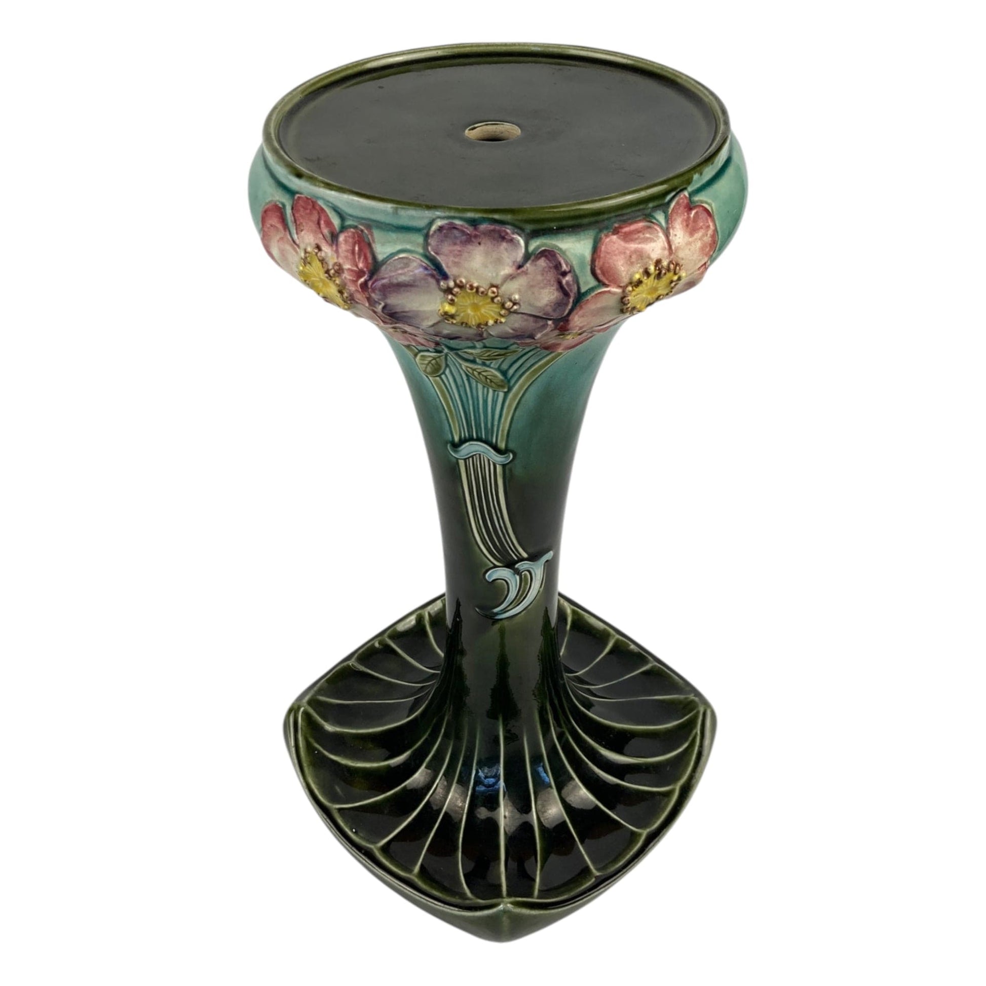 Gustave De Bruyn cache-pot sur colonne art nouveau