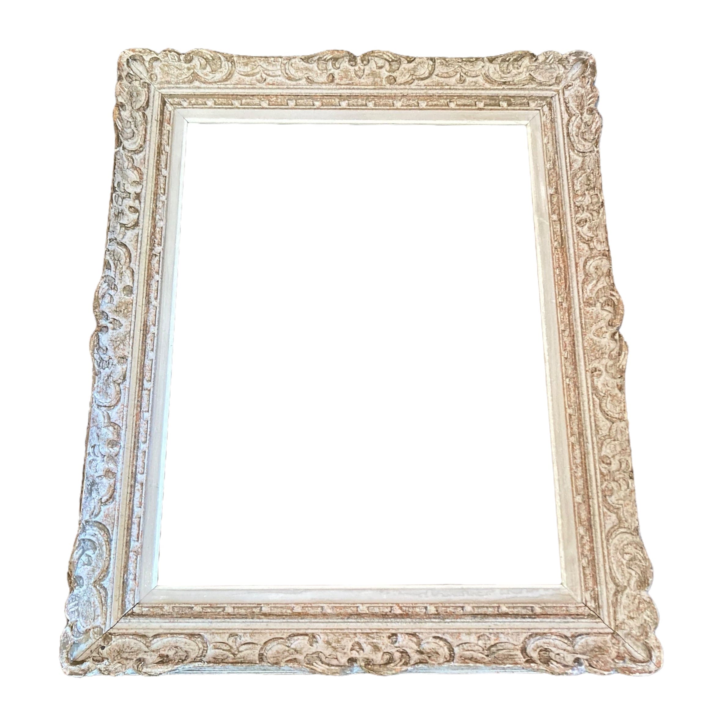 Ancien cadre Montparnasse bois sculpté décor style Berain