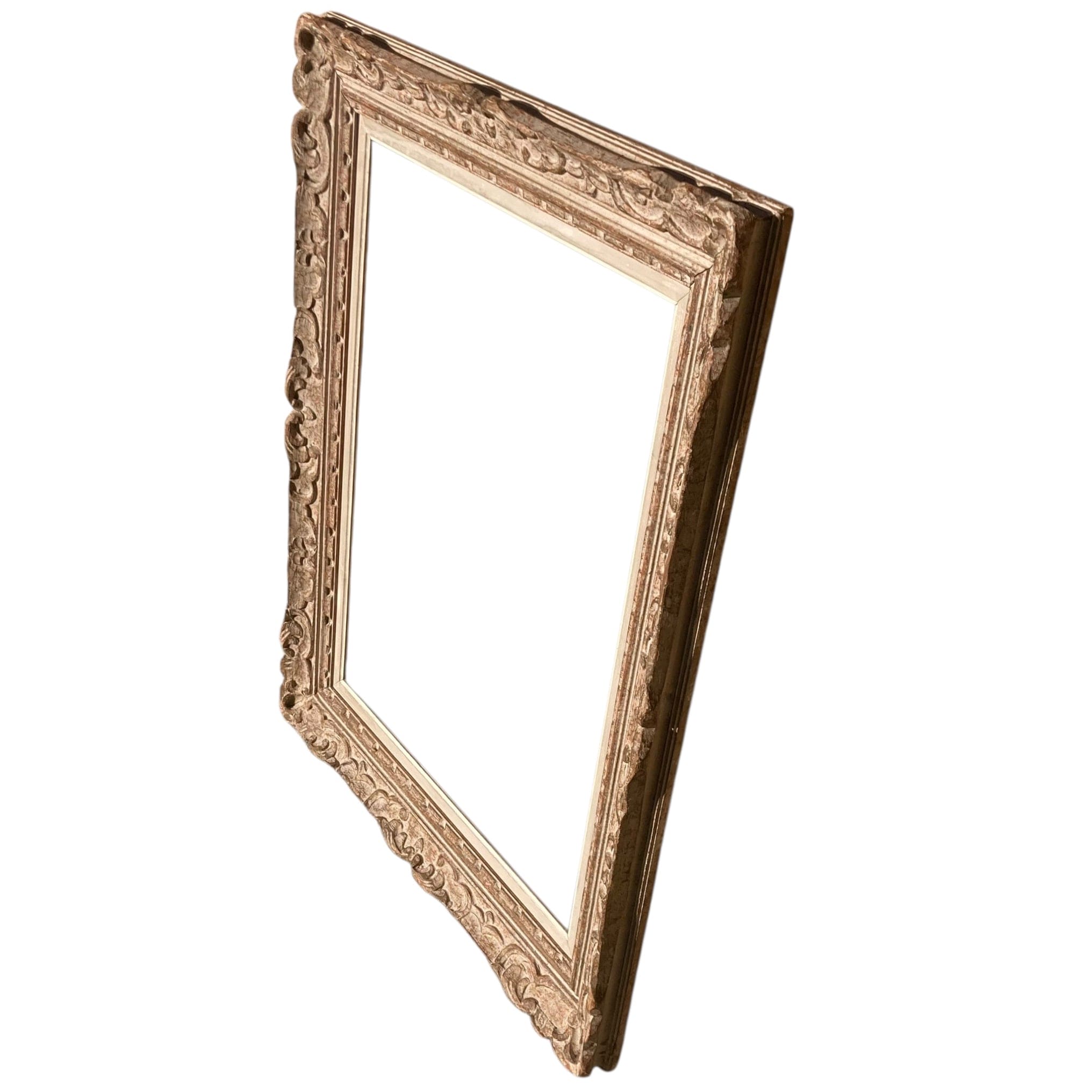 Ancien cadre Montparnasse bois sculpté décor style Berain