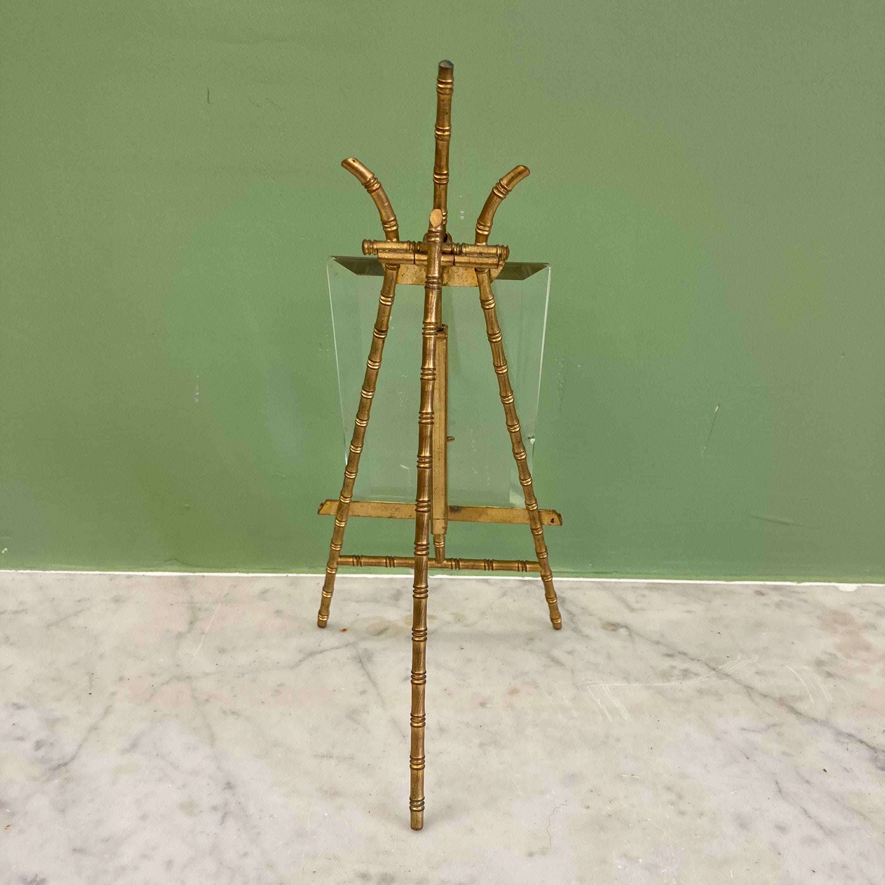 Ancien cadre photo chevalet en bronze