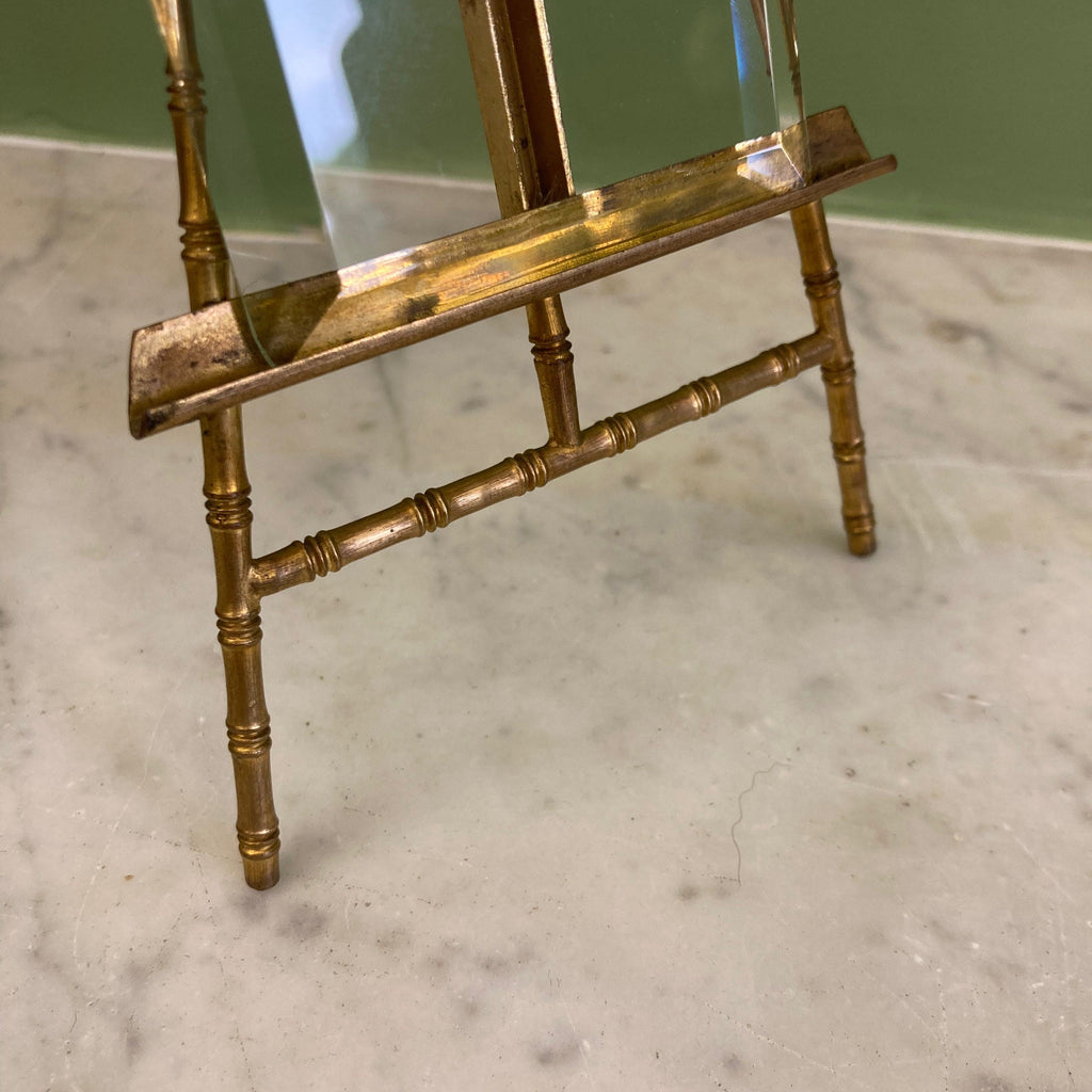 Ancien cadre photo chevalet en bronze